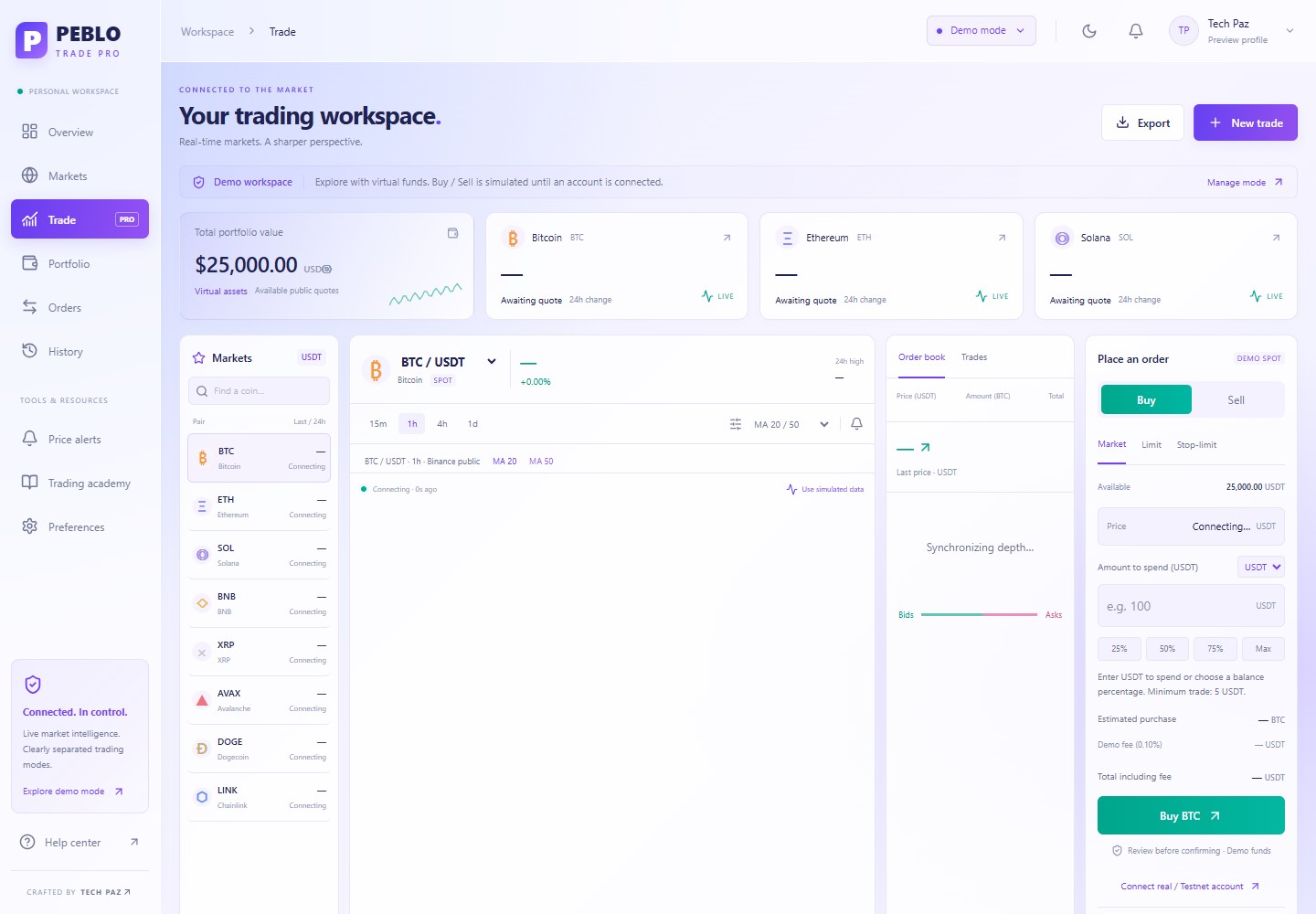 Peblo Trade Pro project preview